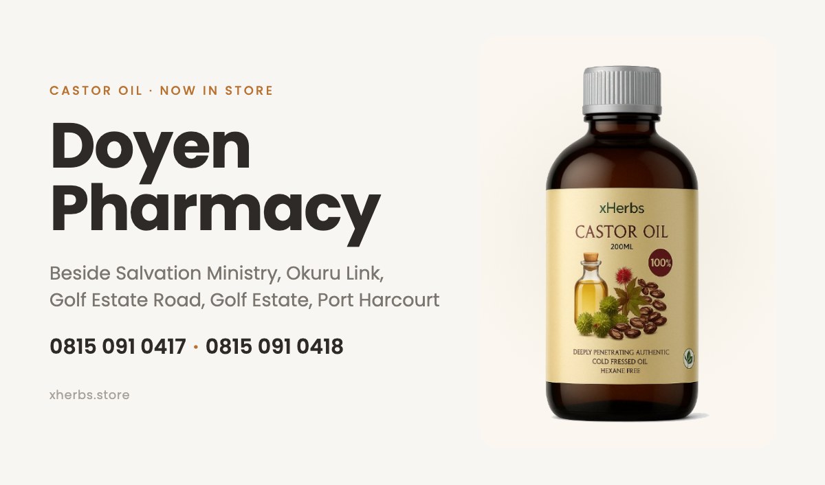 xHerbs Castor Oil 200ml, cold-pressed and hexane-free
